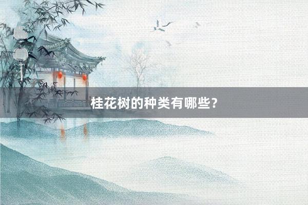 桂花树的种类有哪些?